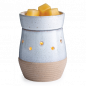 Preview: Candle Warmers elektrische Duftlampe - RUSTIC WHITE  creme/braun Keramik